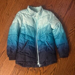 Justice Ombre Blue Puffer Jacket